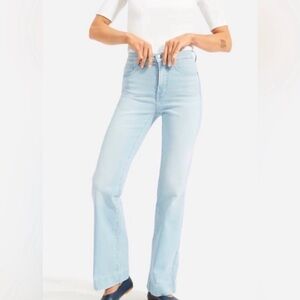 Everlane Womens The High Rise Flare Jean light wash Size 26